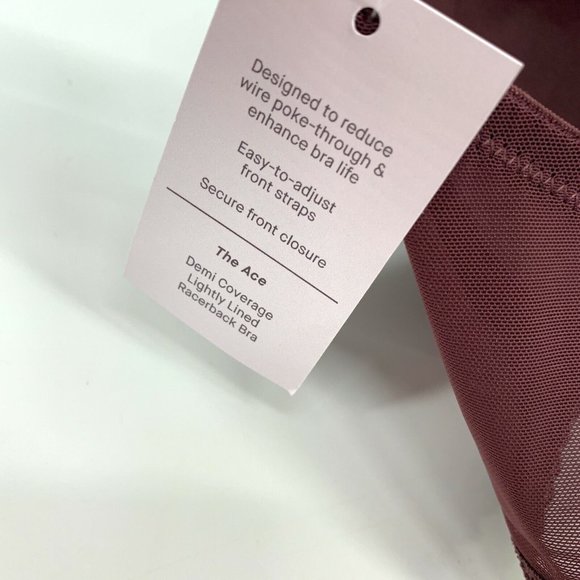 Auden The Ace Bra Demi Racerback Lightly Lined Front Closure NWT - Picture 10 of 10
